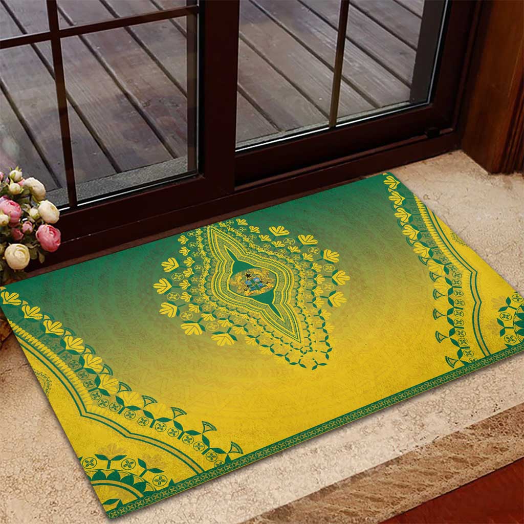 Ghana African Dashiki Rubber Doormat - Wonder Print Shop