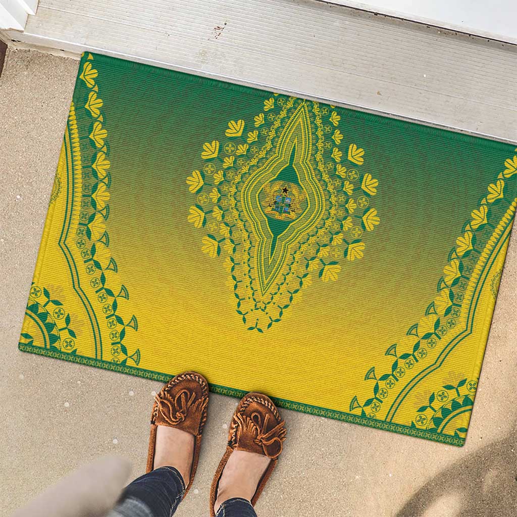 Ghana African Dashiki Rubber Doormat - Wonder Print Shop