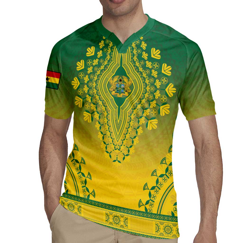 Personalized Ghana African Dashiki Rugby Jersey - Wonder Print Shop