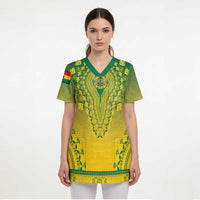 Personalized Ghana African Dashiki Scrub Top - Wonder Print Shop