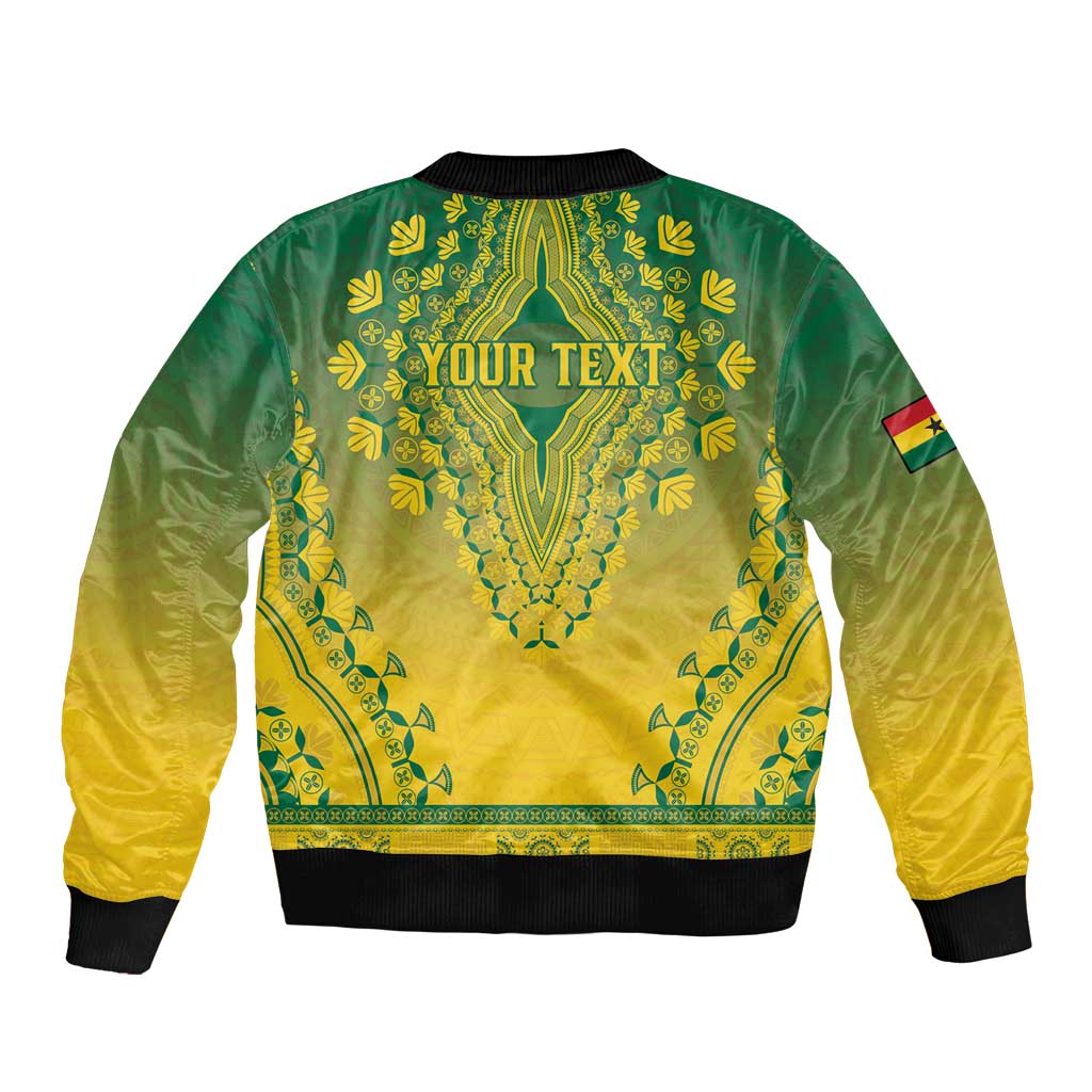 Personalized Ghana African Dashiki Sleeve Zip Bomber Jacket - Wonder Print Shop