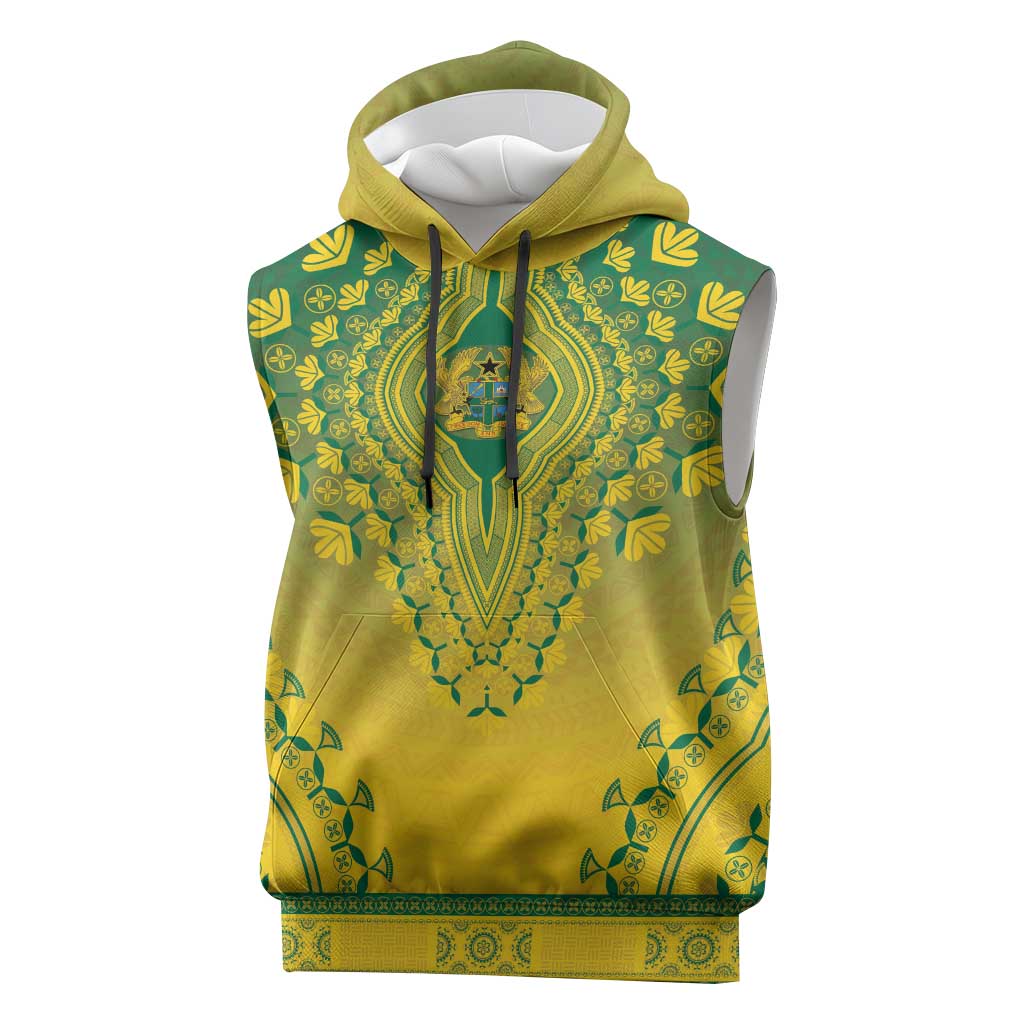 Personalized Ghana African Dashiki Sleeveless Hoodie - Wonder Print Shop