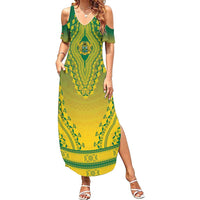 Personalized Ghana African Dashiki Summer Maxi Dress - Wonder Print Shop