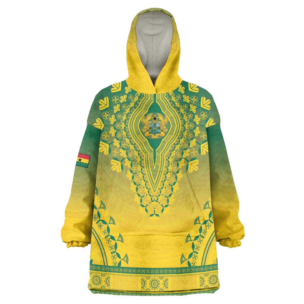 Personalized Ghana African Dashiki Wearable Blanket Hoodie - Wonder Print Shop