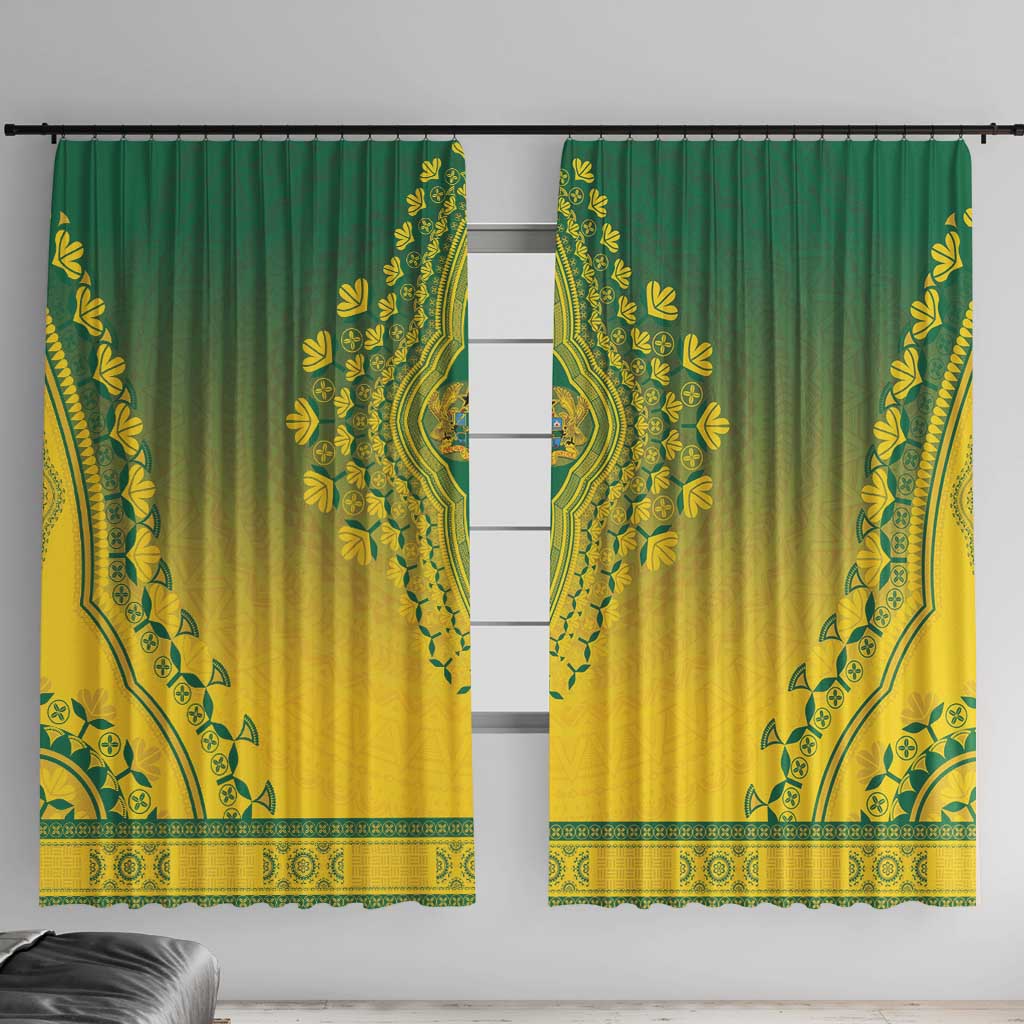 Ghana African Dashiki Window Curtain - Wonder Print Shop