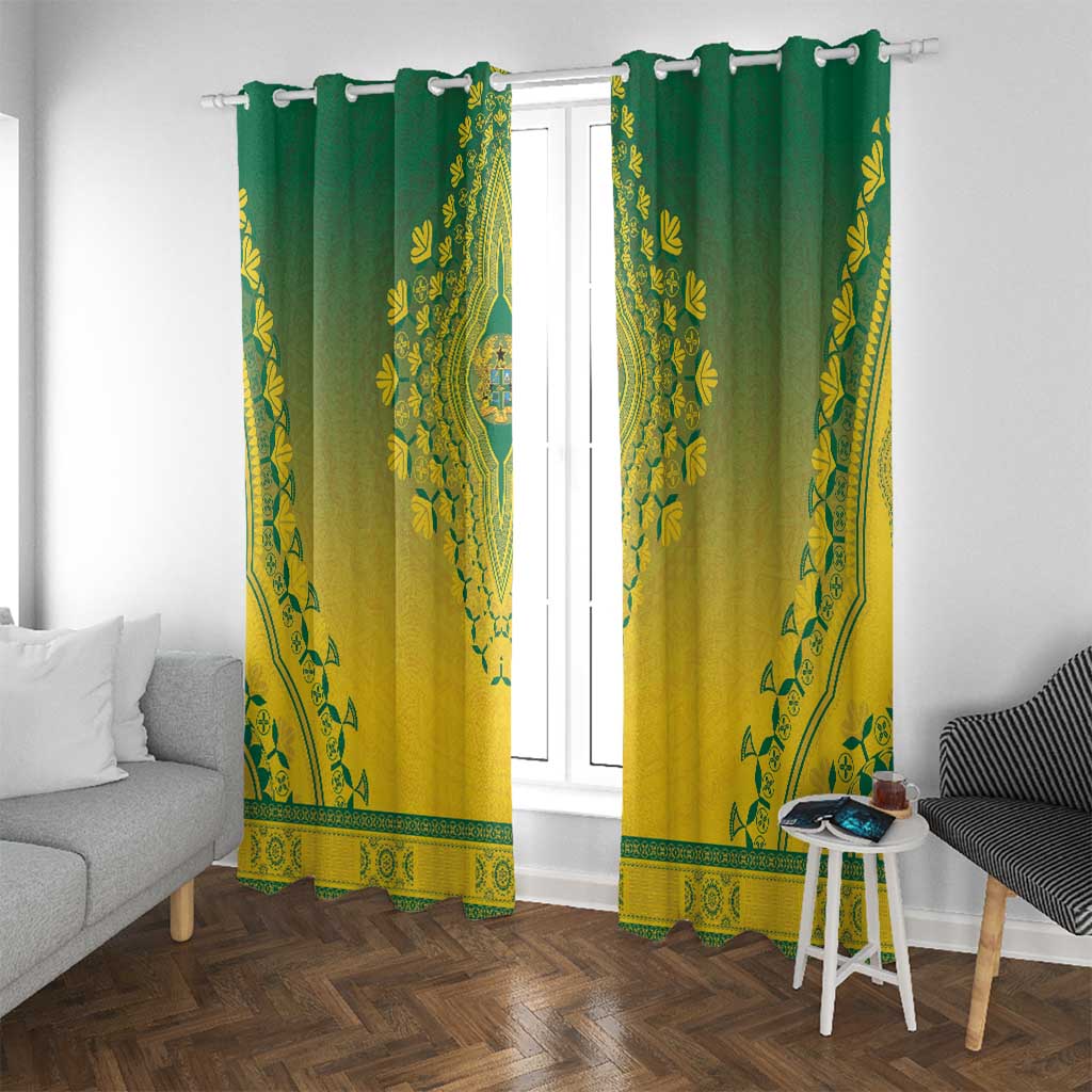 Ghana African Dashiki Window Curtain - Wonder Print Shop