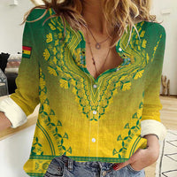 Personalized Ghana African Dashiki Women Casual Shirt - Wonder Print Shop