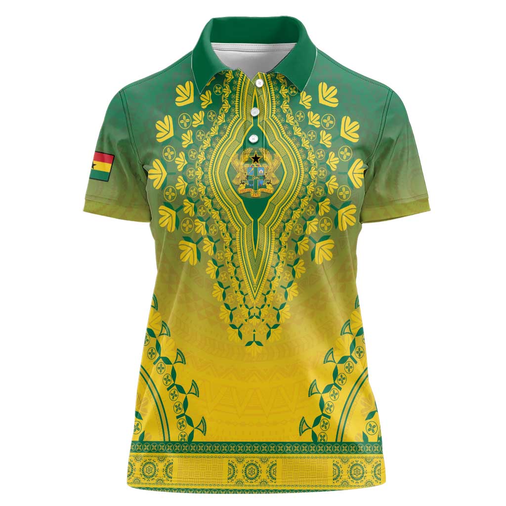 Personalized Ghana African Dashiki Women Polo Shirt - Wonder Print Shop