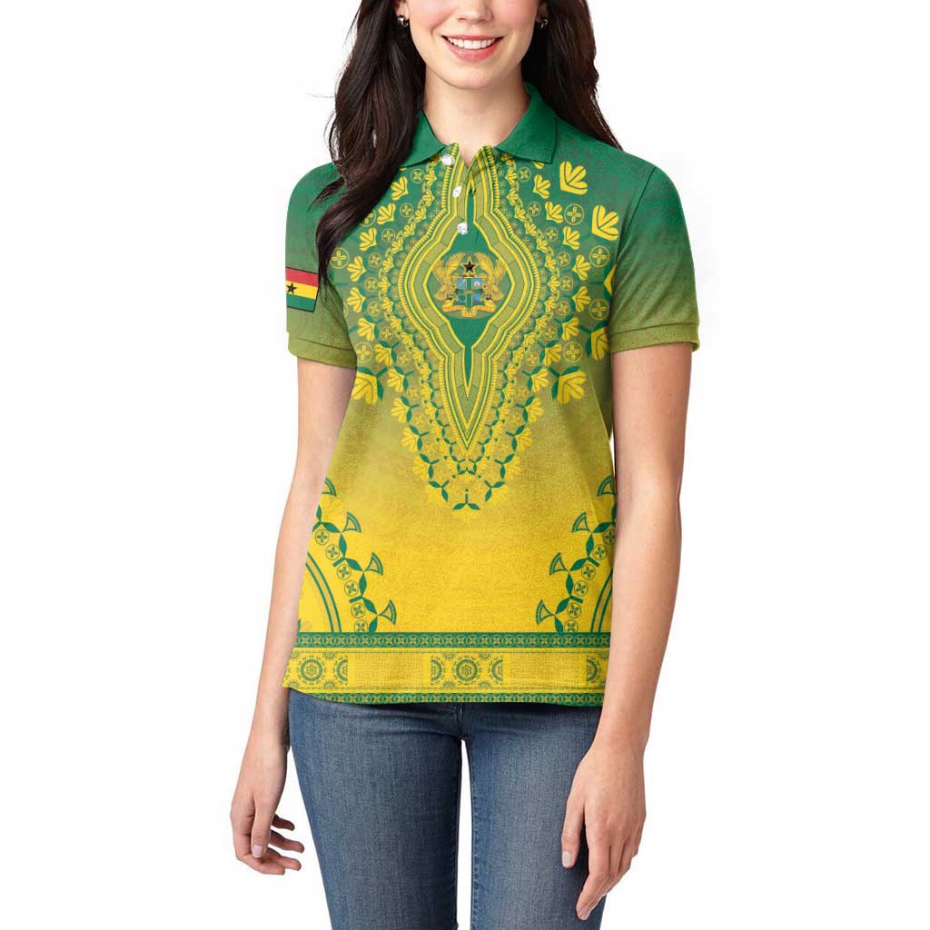 Personalized Ghana African Dashiki Women Polo Shirt - Wonder Print Shop