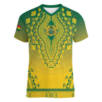 Personalized Ghana African Dashiki Women V-Neck T-Shirt - Wonder Print Shop