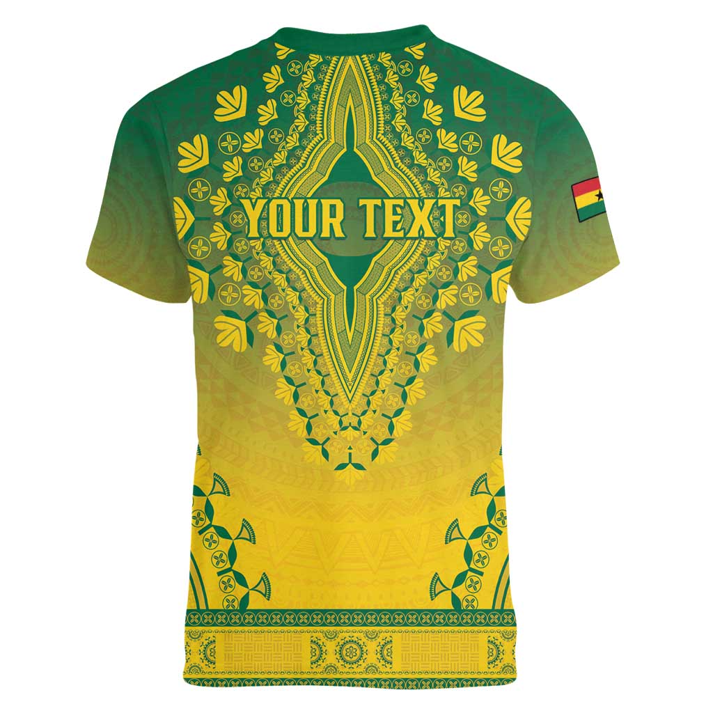 Personalized Ghana African Dashiki Women V-Neck T-Shirt - Wonder Print Shop