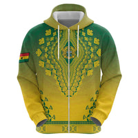 Personalized Ghana African Dashiki Zip Hoodie - Wonder Print Shop