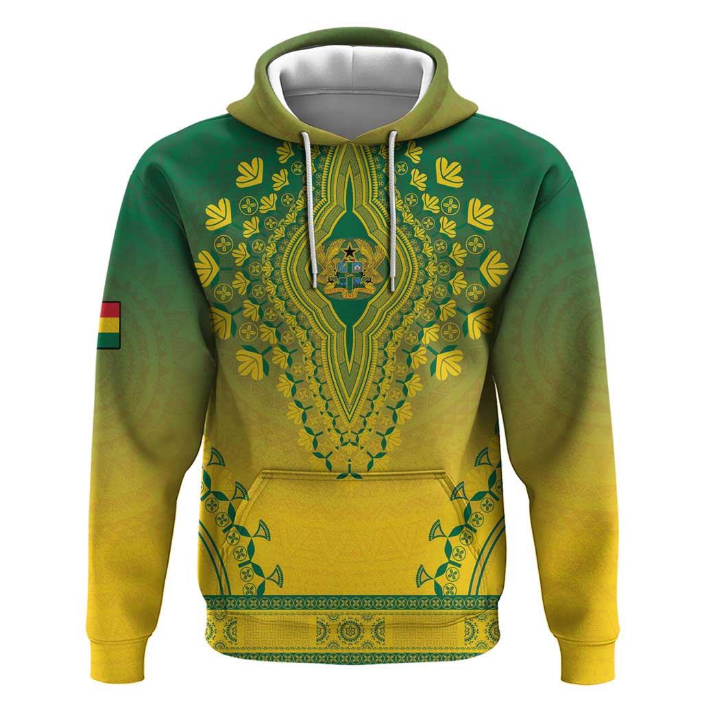 Personalized Ghana African Dashiki Zip Hoodie - Wonder Print Shop
