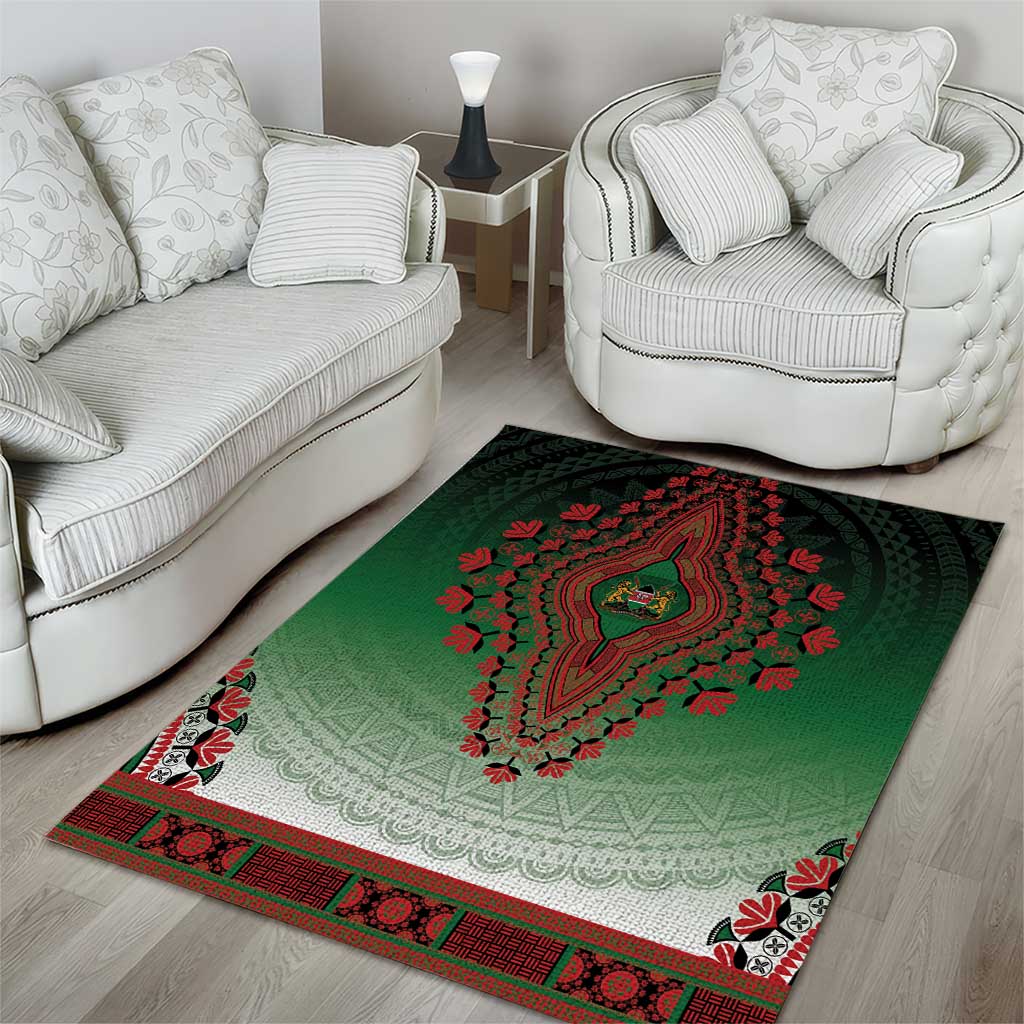 Kenya African Dashiki Area Rug - Wonder Print Shop