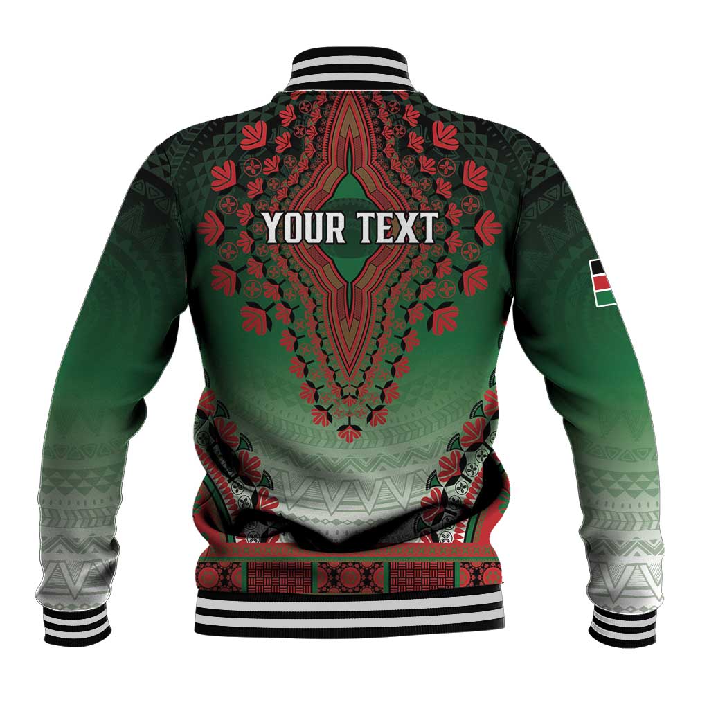 Personalized Kenya African Dashiki Baseball Jacket - Wonder Print Shop