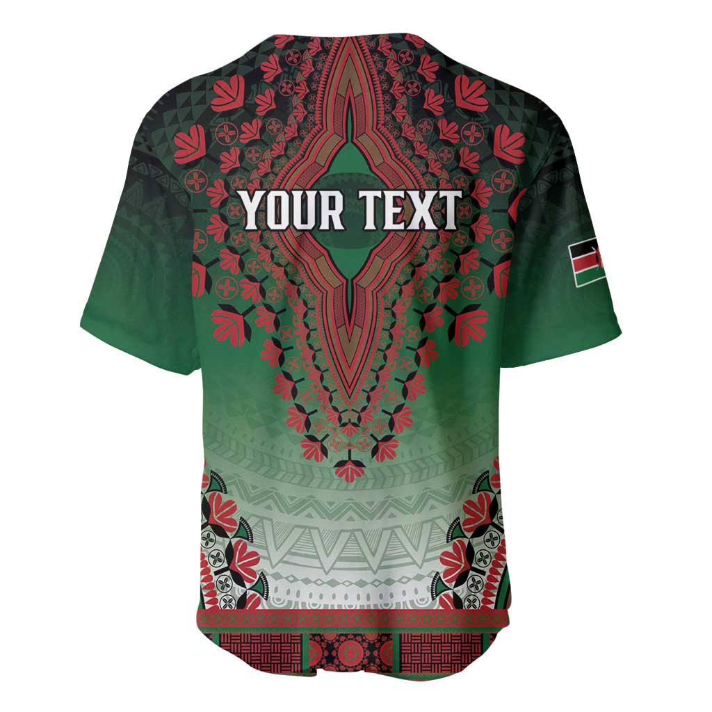 Personalized Kenya African Dashiki Baseball Jersey - Wonder Print Shop