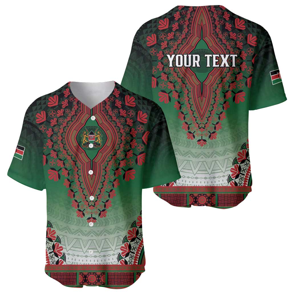 Personalized Kenya African Dashiki Baseball Jersey - Wonder Print Shop