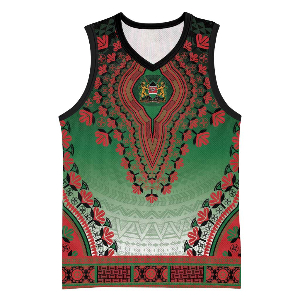Personalized Kenya African Dashiki Basketball Jersey - Wonder Print Shop