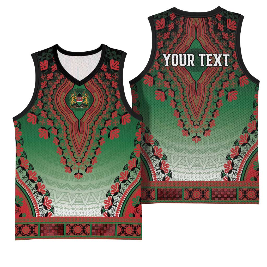 Personalized Kenya African Dashiki Basketball Jersey - Wonder Print Shop