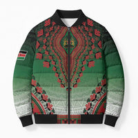 Personalized Kenya African Dashiki Bomber Puffer Jacket - Wonder Print Shop