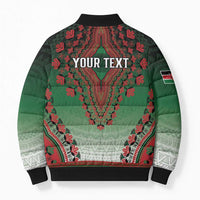 Personalized Kenya African Dashiki Bomber Puffer Jacket - Wonder Print Shop