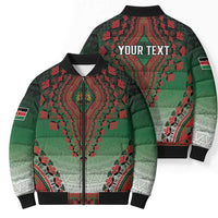 Personalized Kenya African Dashiki Bomber Puffer Jacket - Wonder Print Shop