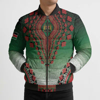 Personalized Kenya African Dashiki Bomber Puffer Jacket - Wonder Print Shop