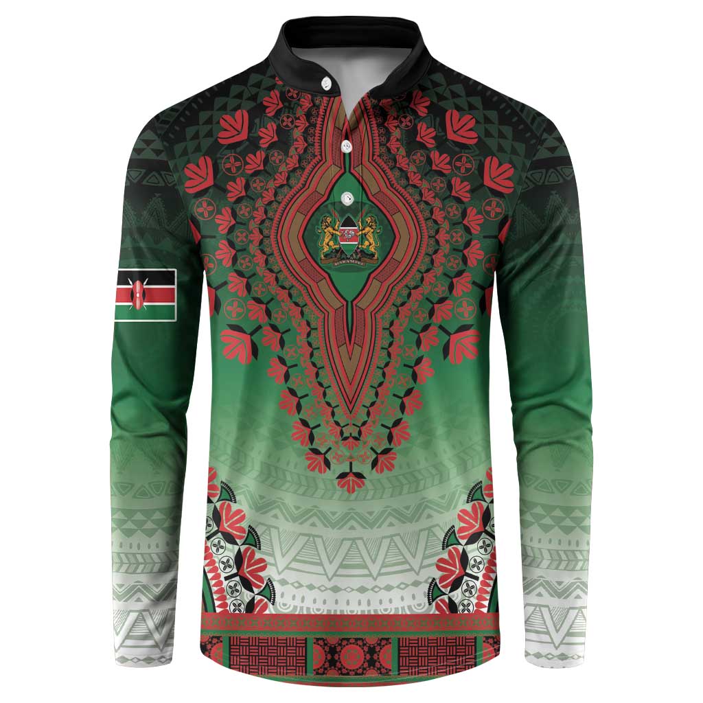 Personalized Kenya African Dashiki Button Sweatshirt - Wonder Print Shop