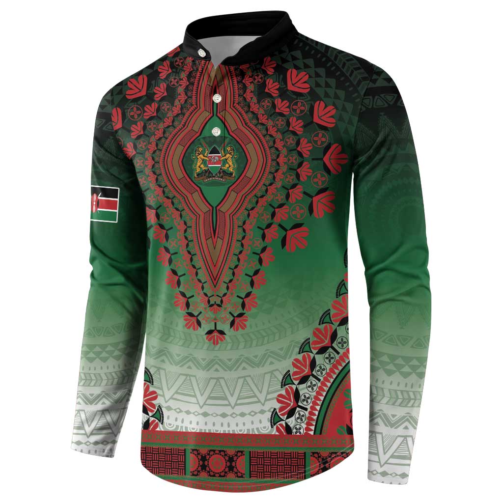 Personalized Kenya African Dashiki Button Sweatshirt - Wonder Print Shop