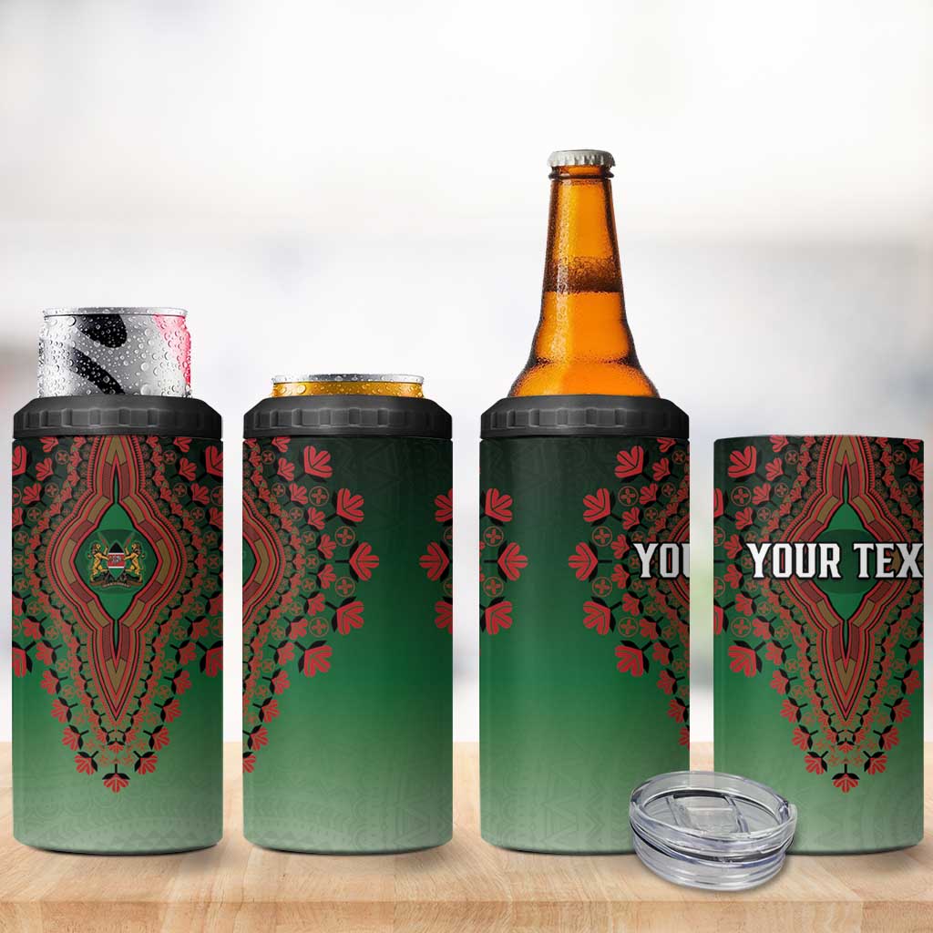 Personalized Kenya African Dashiki 4 in 1 Can Cooler Tumbler - Wonder Print Shop