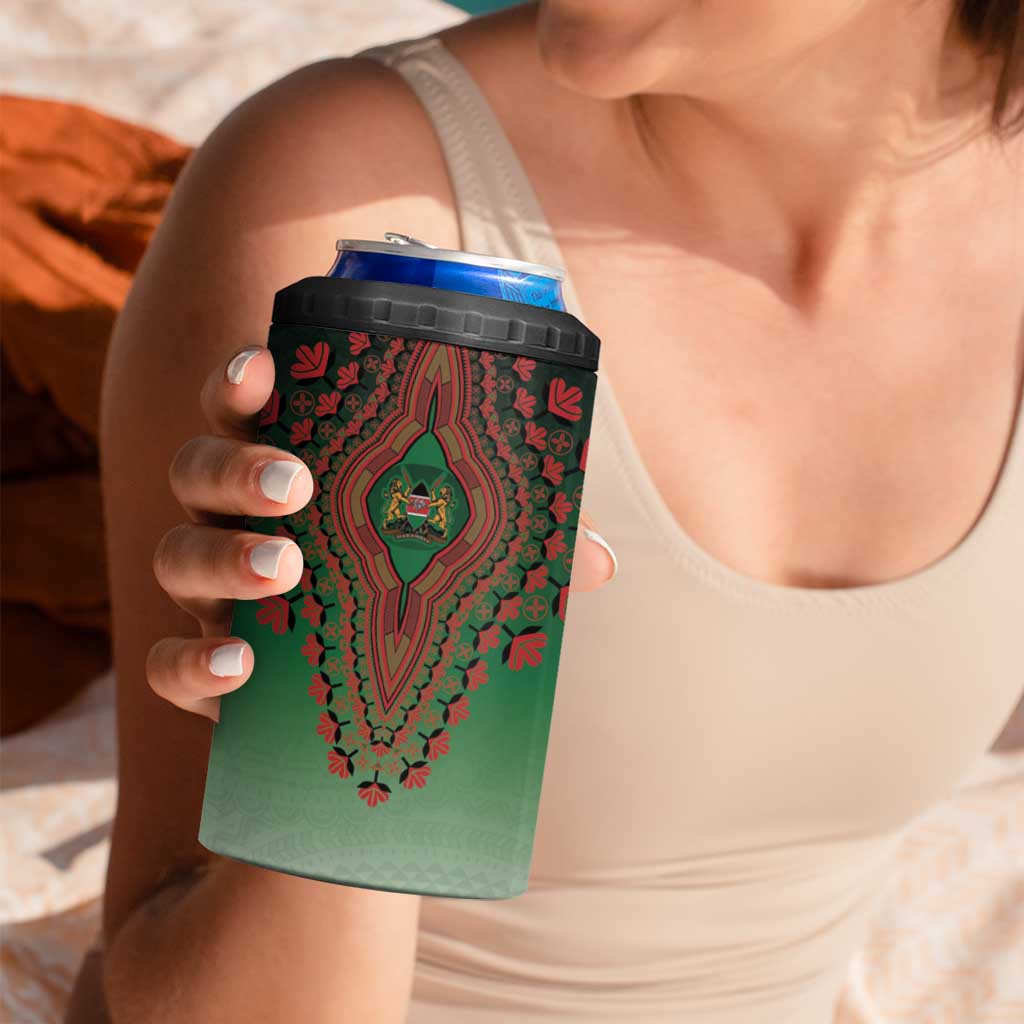 Personalized Kenya African Dashiki 4 in 1 Can Cooler Tumbler - Wonder Print Shop