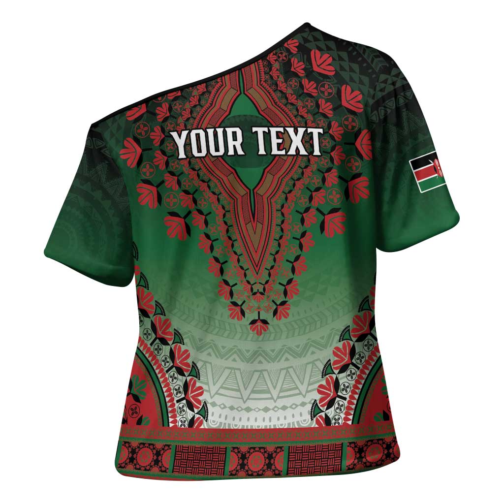 Personalized Kenya African Dashiki Cross Shoulder Shirt - Wonder Print Shop