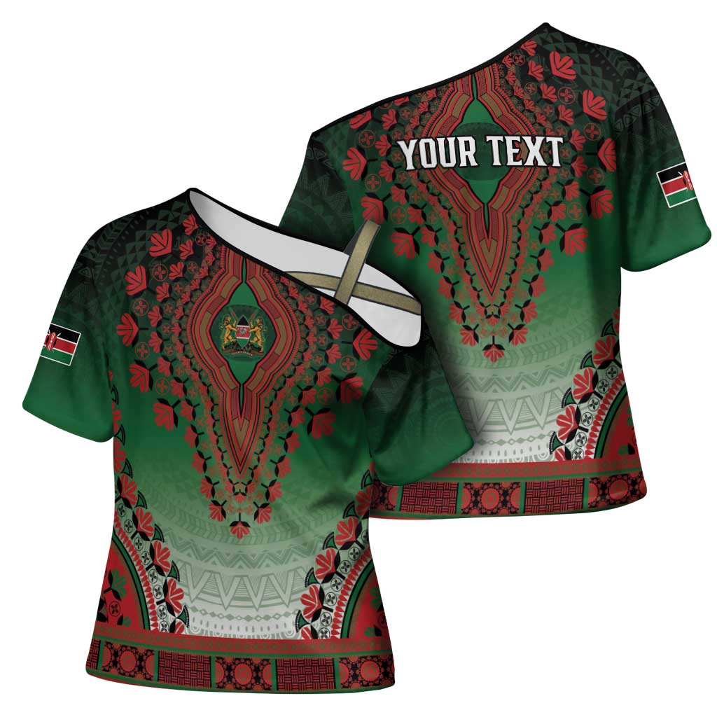 Personalized Kenya African Dashiki Cross Shoulder Shirt - Wonder Print Shop