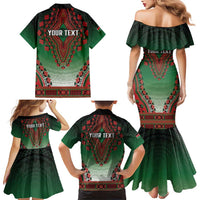Personalized Kenya African Dashiki Family Matching Mermaid Dress and Hawaiian Shirt - Wonder Print Shop