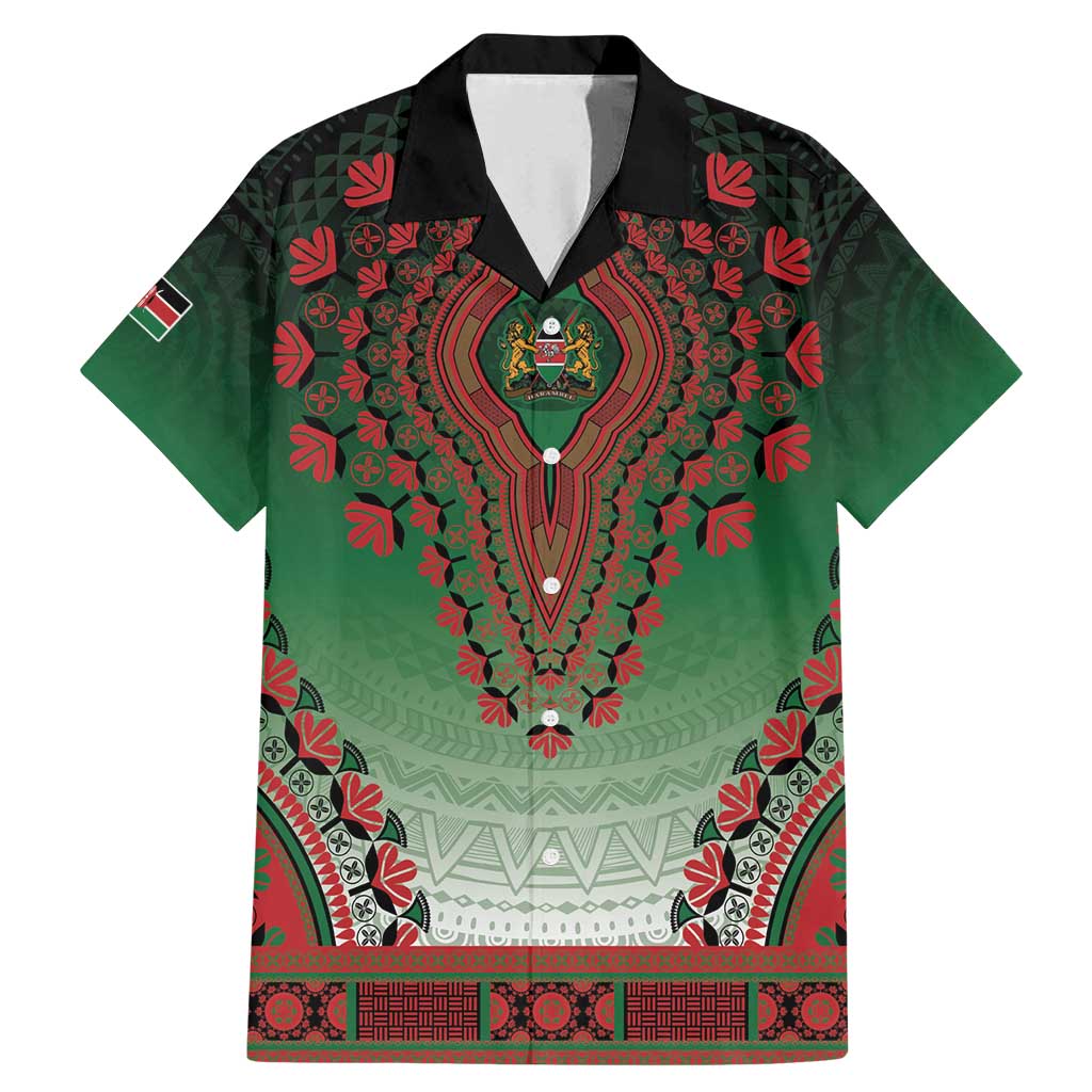Personalized Kenya African Dashiki Family Matching Mermaid Dress and Hawaiian Shirt - Wonder Print Shop