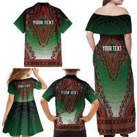 Personalized Kenya African Dashiki Family Matching Off Shoulder Maxi Dress and Hawaiian Shirt - Wonder Print Shop