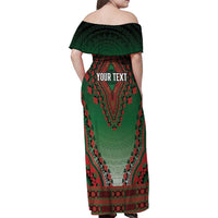 Personalized Kenya African Dashiki Family Matching Off Shoulder Maxi Dress and Hawaiian Shirt - Wonder Print Shop