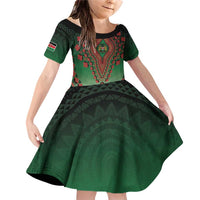 Personalized Kenya African Dashiki Family Matching Off Shoulder Short Dress and Hawaiian Shirt - Wonder Print Shop