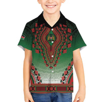 Personalized Kenya African Dashiki Family Matching Off Shoulder Short Dress and Hawaiian Shirt - Wonder Print Shop