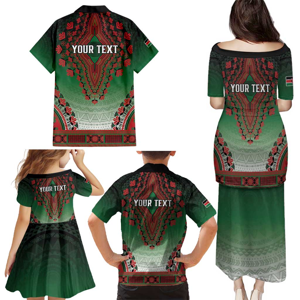 Personalized Kenya African Dashiki Family Matching Puletasi and Hawaiian Shirt - Wonder Print Shop