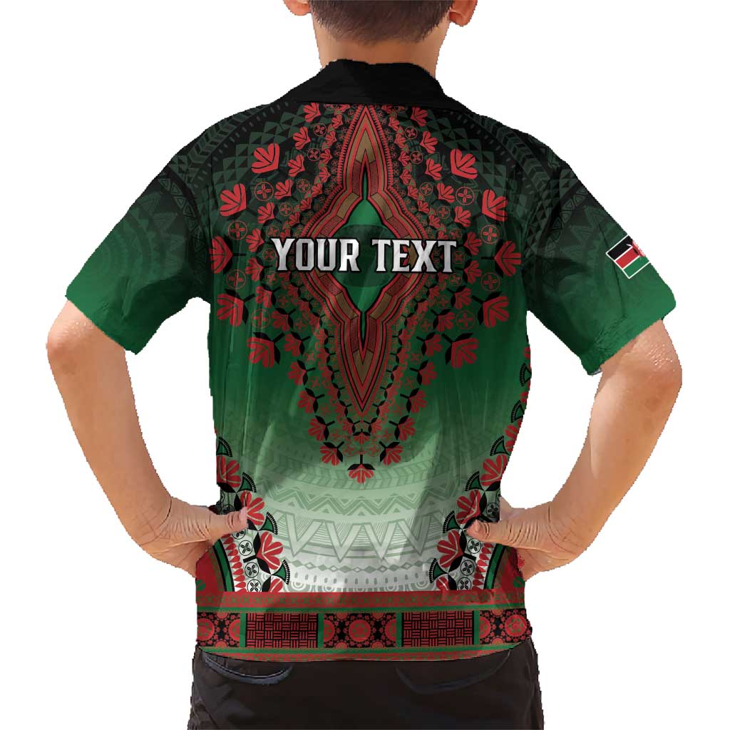 Personalized Kenya African Dashiki Family Matching Short Sleeve Bodycon Dress and Hawaiian Shirt - Wonder Print Shop