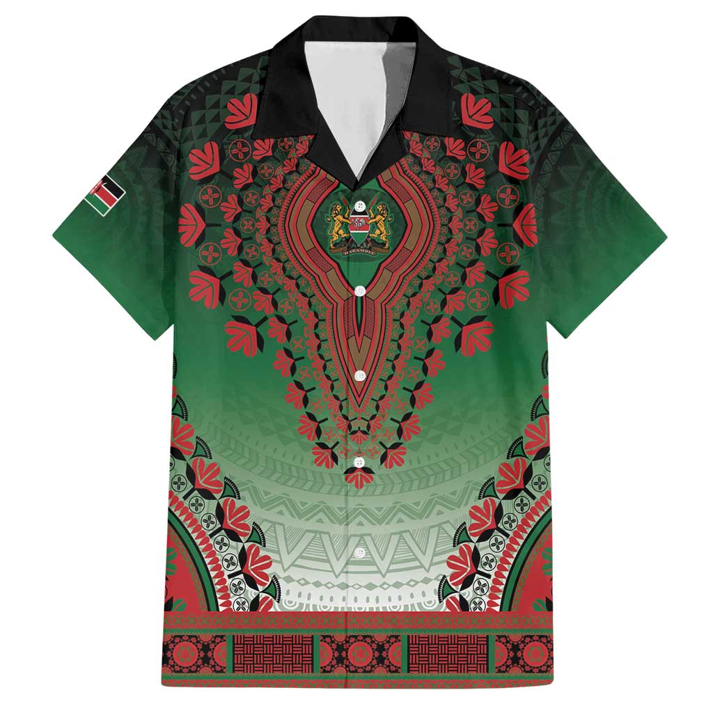 Personalized Kenya African Dashiki Family Matching Short Sleeve Bodycon Dress and Hawaiian Shirt - Wonder Print Shop