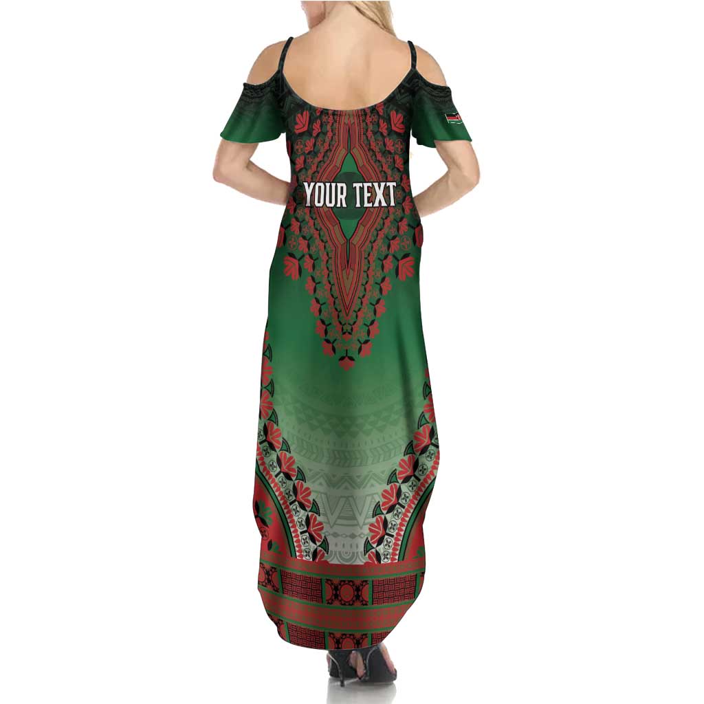 Personalized Kenya African Dashiki Family Matching Summer Maxi Dress and Hawaiian Shirt - Wonder Print Shop
