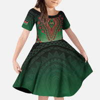 Personalized Kenya African Dashiki Family Matching Tank Maxi Dress and Hawaiian Shirt - Wonder Print Shop