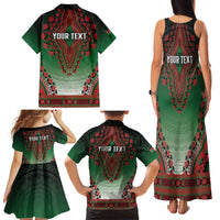 Personalized Kenya African Dashiki Family Matching Tank Maxi Dress and Hawaiian Shirt - Wonder Print Shop