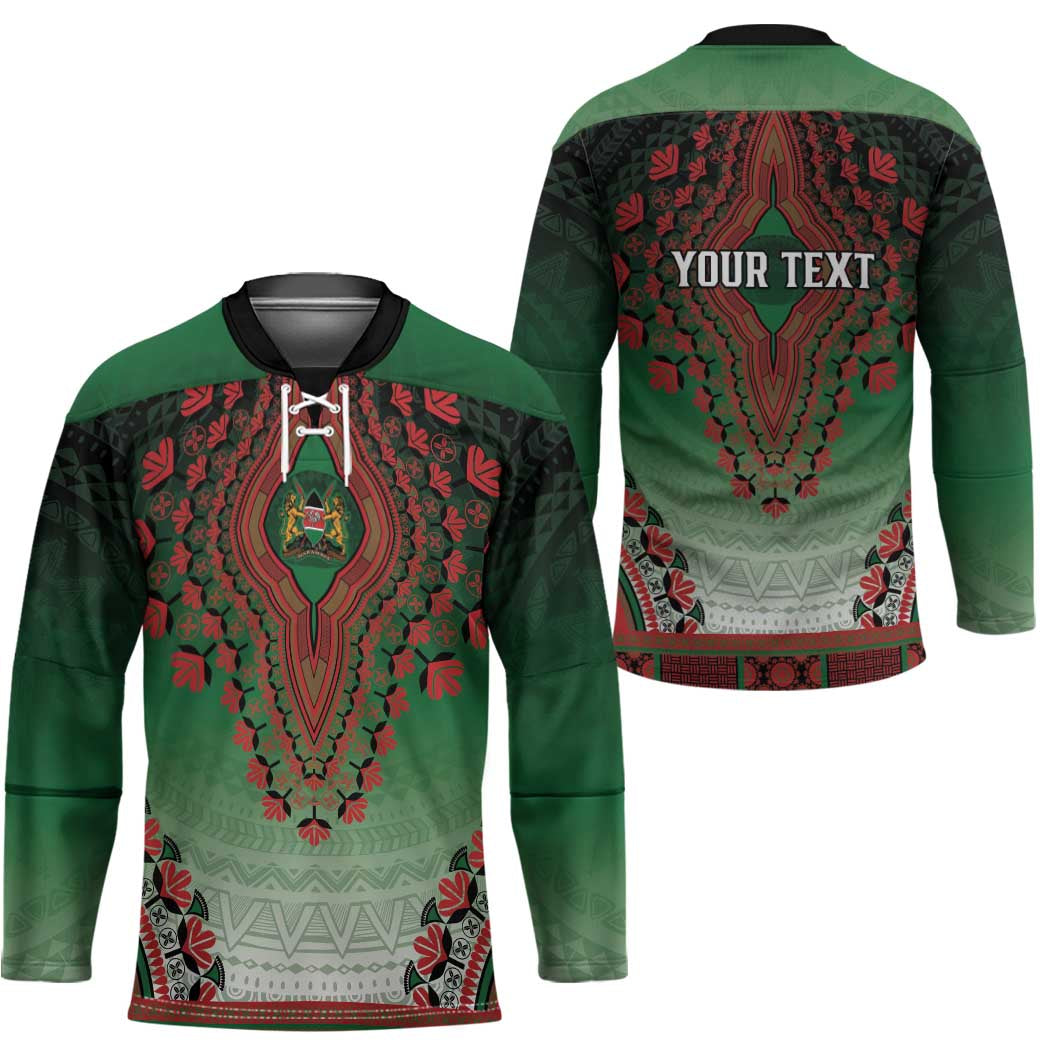 Personalized Kenya African Dashiki Hockey Jersey - Wonder Print Shop