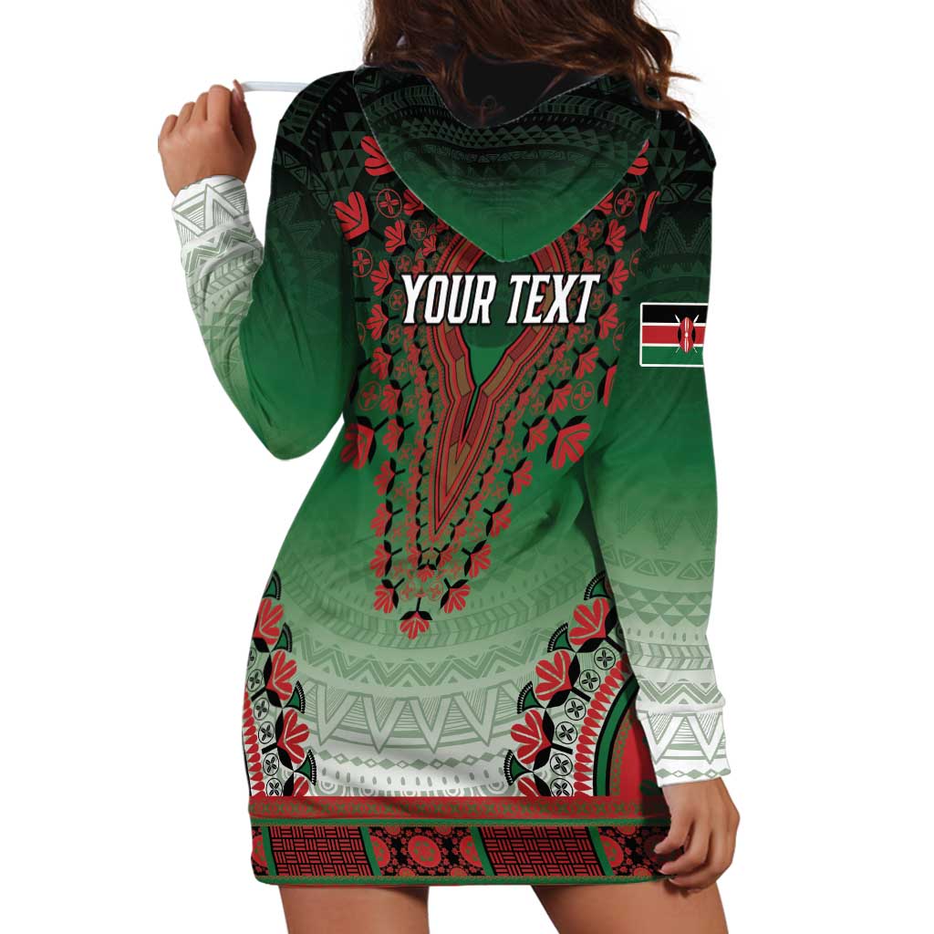 Personalized Kenya African Dashiki Hoodie Dress - Wonder Print Shop