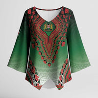 Personalized Kenya African Dashiki Kimono Sleeve Blouse - Wonder Print Shop