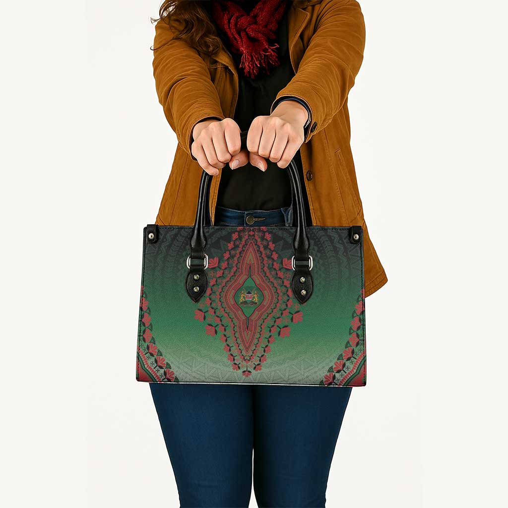 Kenya African Dashiki Leather Bag - Wonder Print Shop