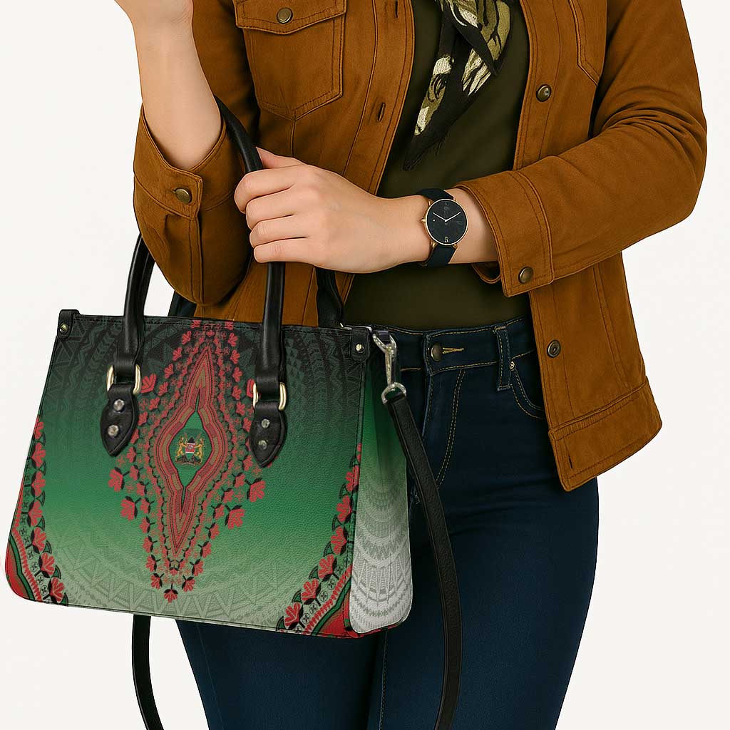 Kenya African Dashiki Leather Bag - Wonder Print Shop